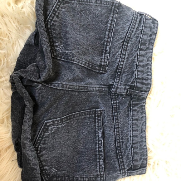 Black Denim Shorts - Picture 2 of 2